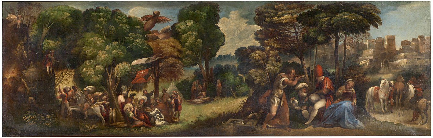 Dosso Dossi, Arrival of the Trojans at the Strophades Islands and the Attack of the Harpies