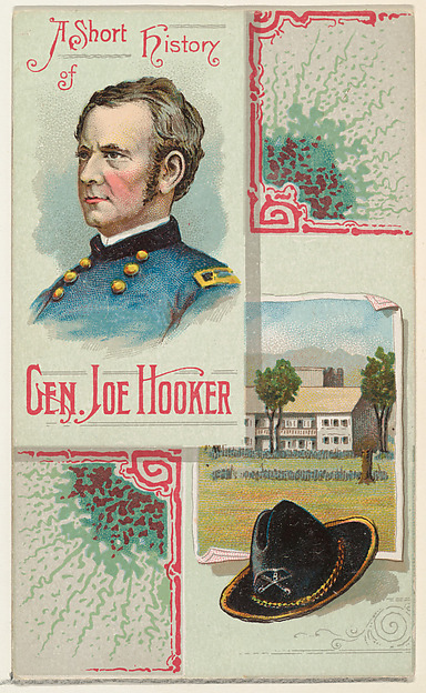 W. Duke, Sons & Co., A Short History: General Joseph Hooker, from the Histories of Generals series (N114) issued by W. Duke, Sons & Co. to promote Honest Long Cut Smoking and Chewing Tobacco