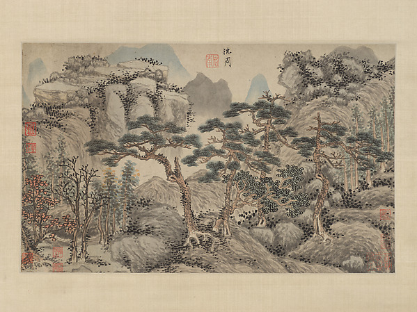 Shen Zhou, Landscape with Four Pines