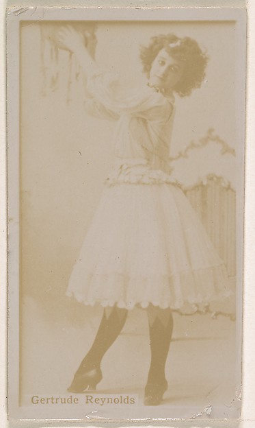 Kinney Brothers Tobacco Company, Gertrude Reynolds, from the Actresses series (N245) issued by Kinney Brothers to promote Sweet Caporal Cigarettes