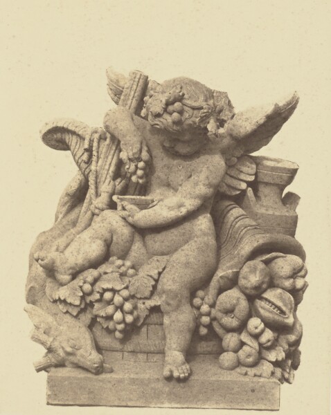 Édouard Baldus, ["L'Automne", Sculpture by Alexandre Schoenewerk, Decoration of the Louvre, Paris]