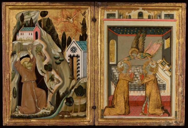 Unknown, The Stigmatization of Saint Francis, and Angel Crowning Saints Cecilia and Valerian