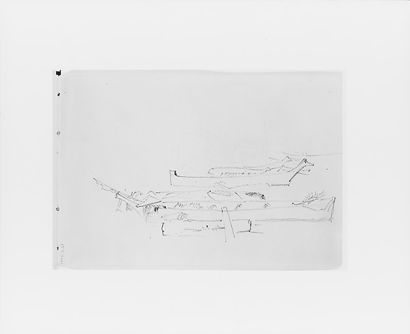 William Trost Richards, Sketches of Canoes (from Sketchbook X)