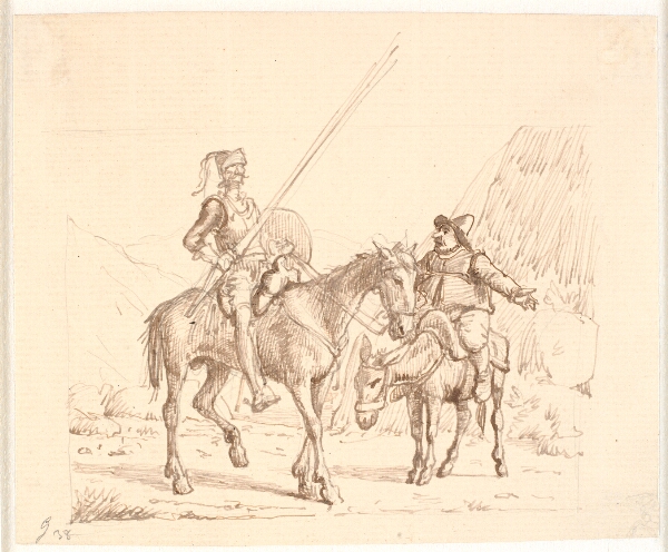 Wilhelm Marstrand, Sancho på æslet forklarer Don Quixote noget