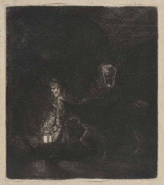 Rembrandt van Rijn, The Flight into Egypt: a night piece