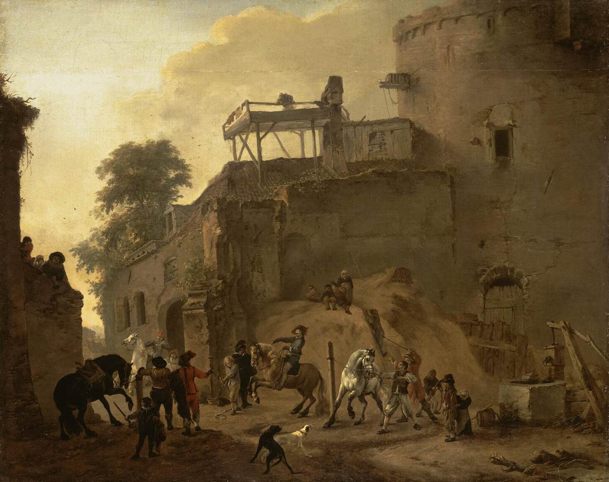 Philips Wouwerman, Manege Riding in the Open Air