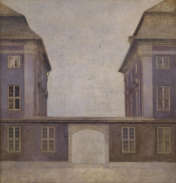 Vilhelm Hammershøi, Asiatisk Compagnis bygninger, set fra St. Annæ Gade på Christianshavn, København