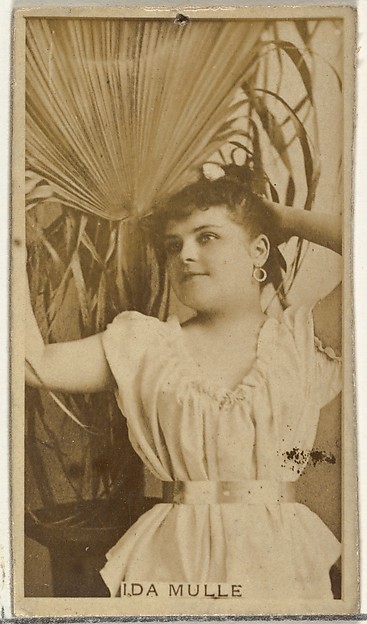 W. Duke, Sons & Co., Ida Mulle, from the Actors and Actresses series (N145-8) issued by Duke Sons & Co. to promote Duke Cigarettes
