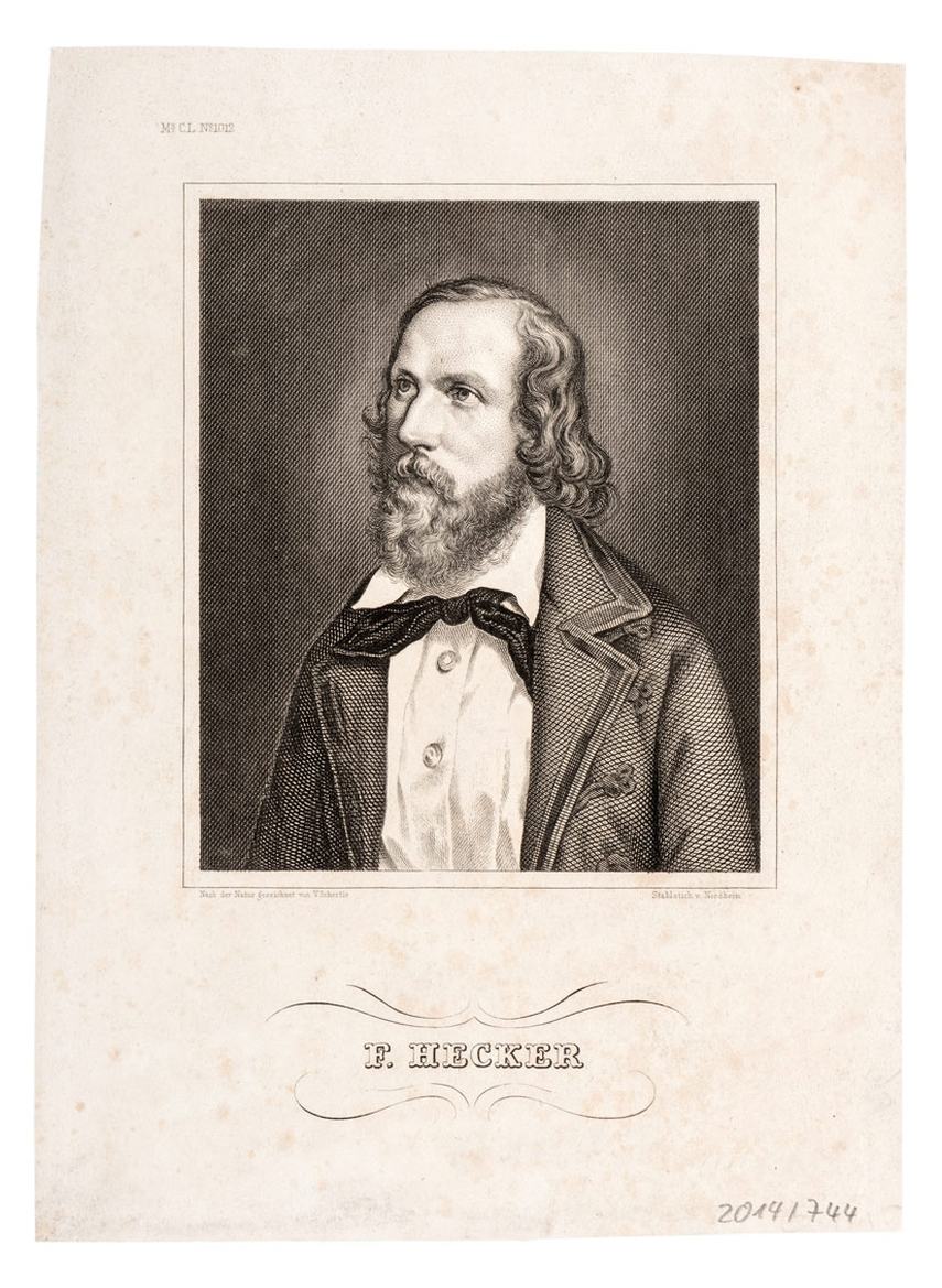 Valentin Schertle, Porträt von Friedrich Hecker