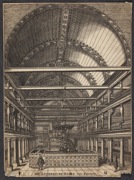 Jan Veenhuysen, Interiør fra lutheransk kirke i Amsterdam (De Luthersche Kerck van Binnen)