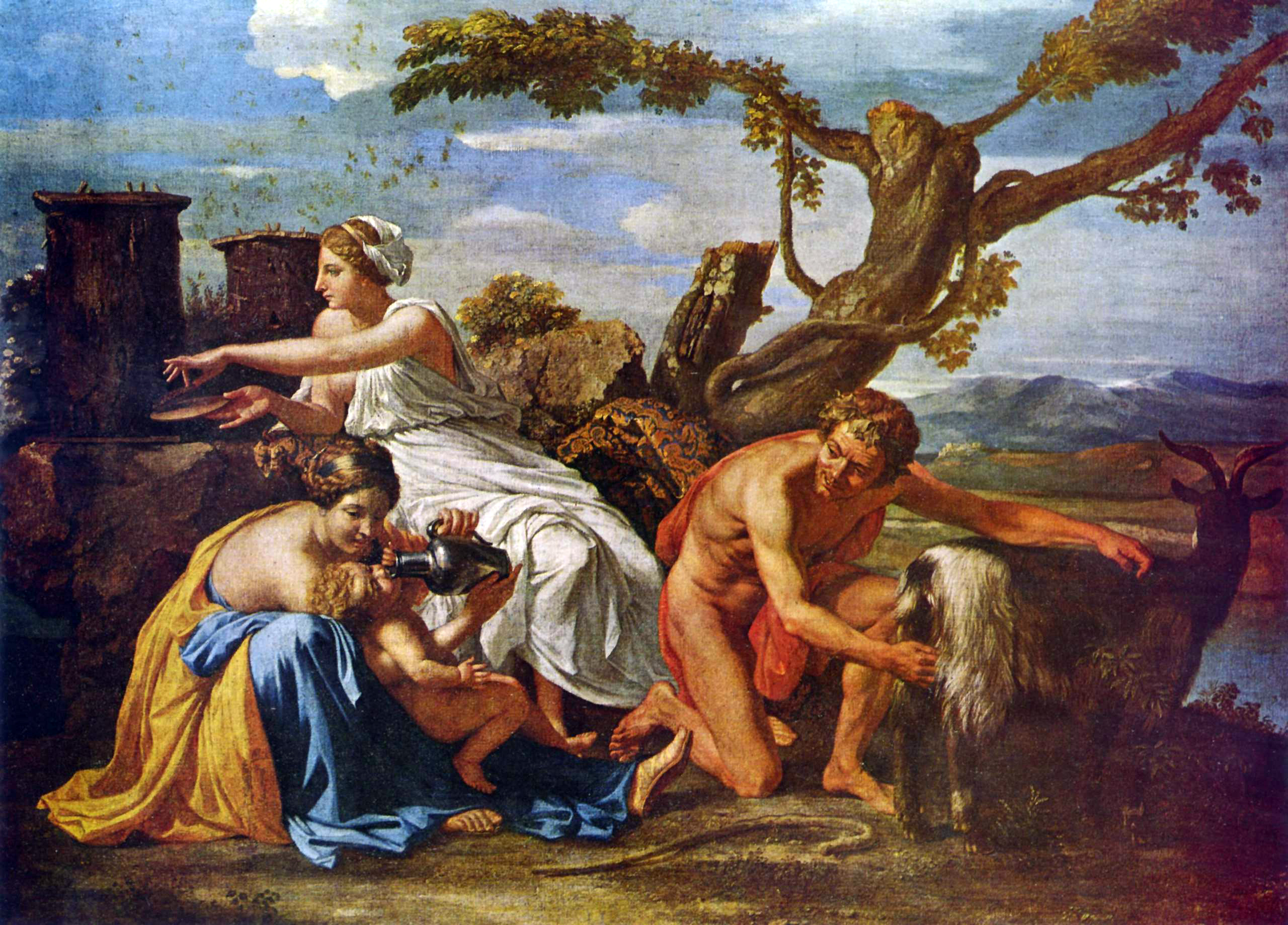 Nicolas Poussin, Jupiter enfant nourri par la chèvre Amalthée