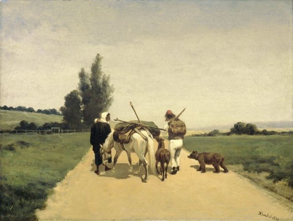 Karel Frederik Bombled, Rondtrekkende familie op een landweg