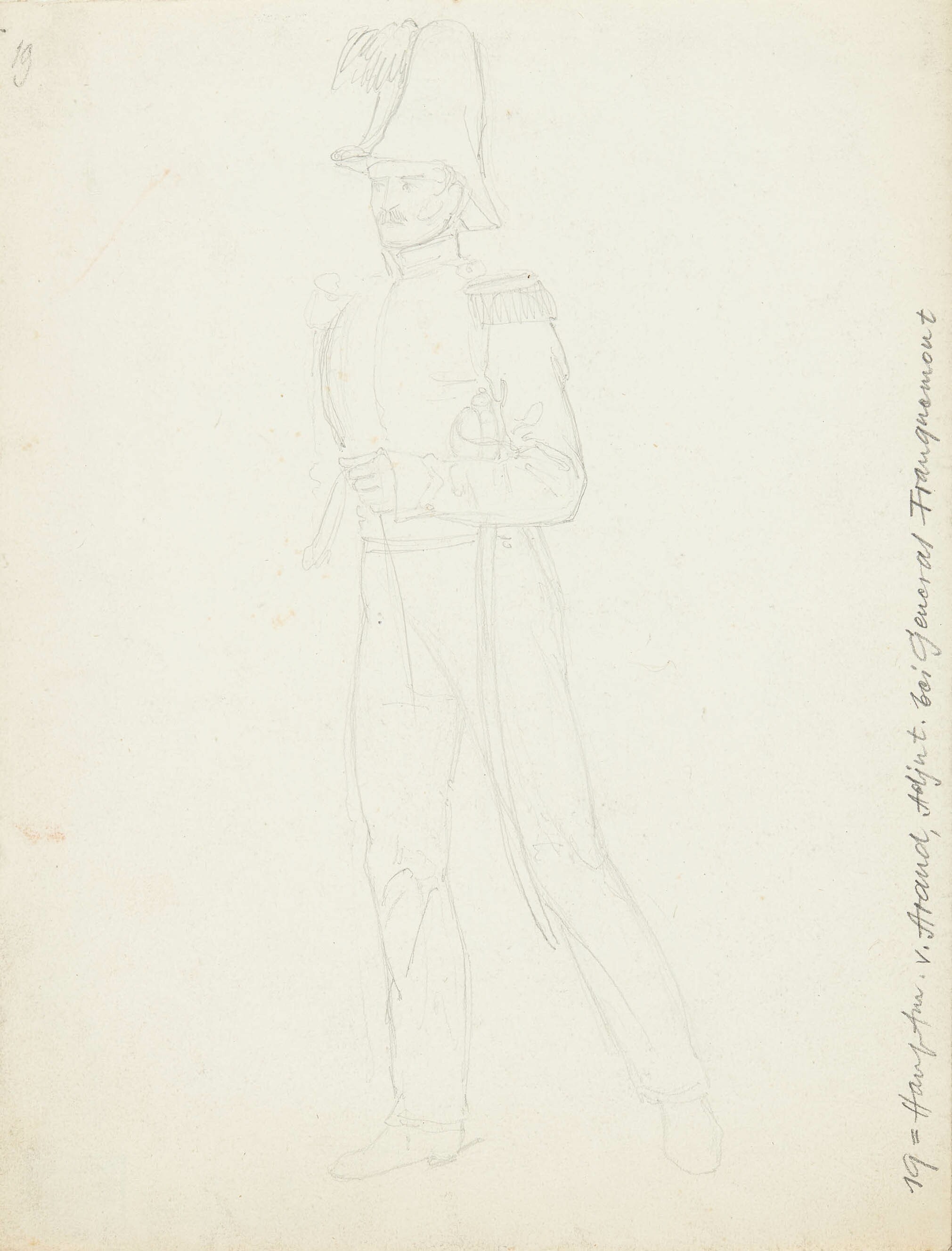 Joseph Joachim von Schnizer, Bildnis Hauptmann von Arand, rückseitig General Prinz zu Hohenlohe