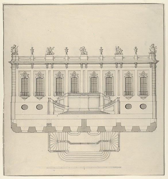 Anonymous, Design for a Palace Façade