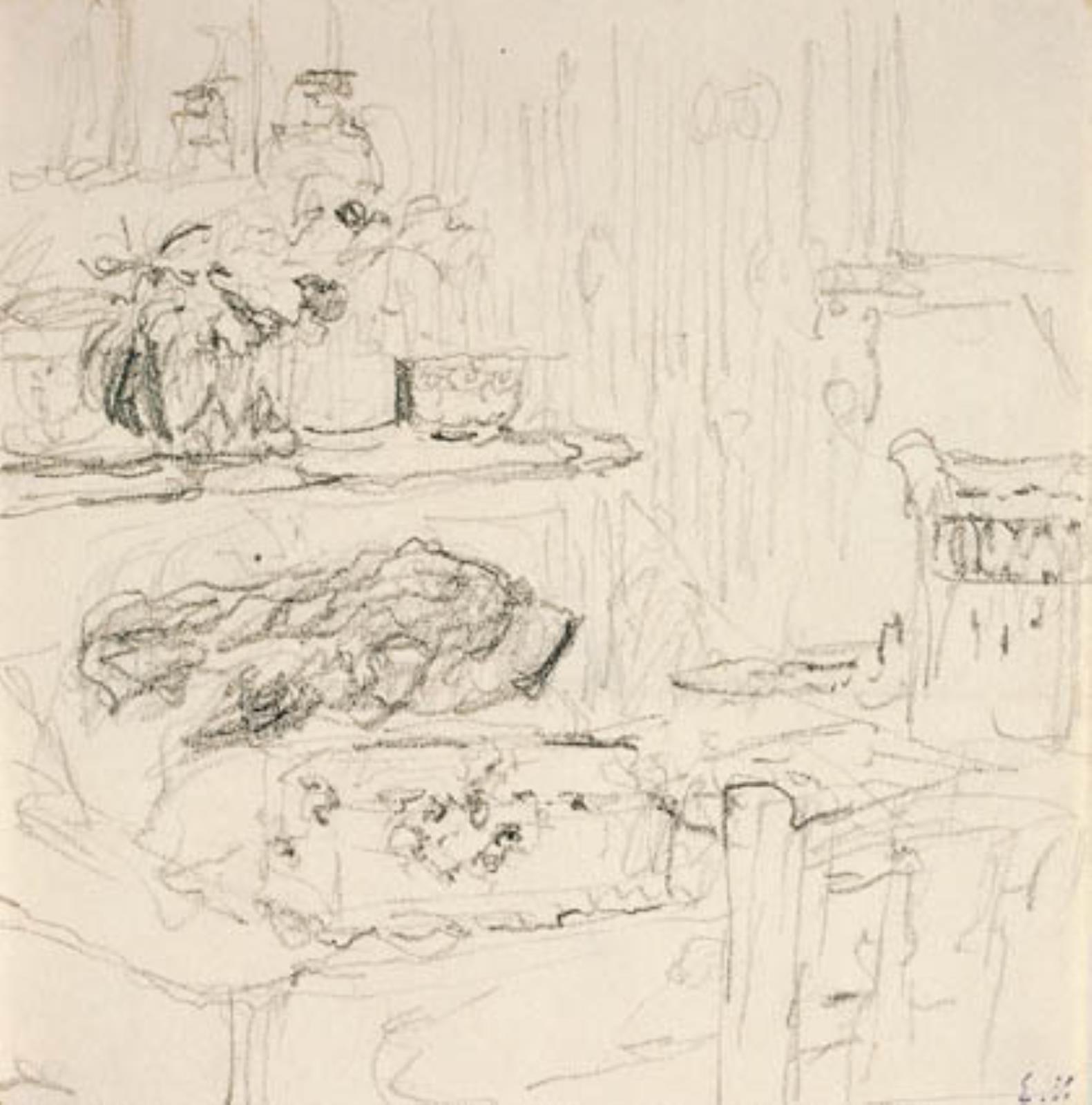 Edouard Vuillard, Interiør med firkantet bord