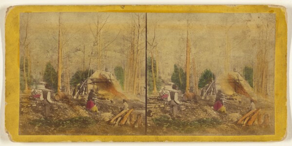 Edward and Henry T. Anthony & Co., Maple Sugar Making in the Northern Woods of New York.