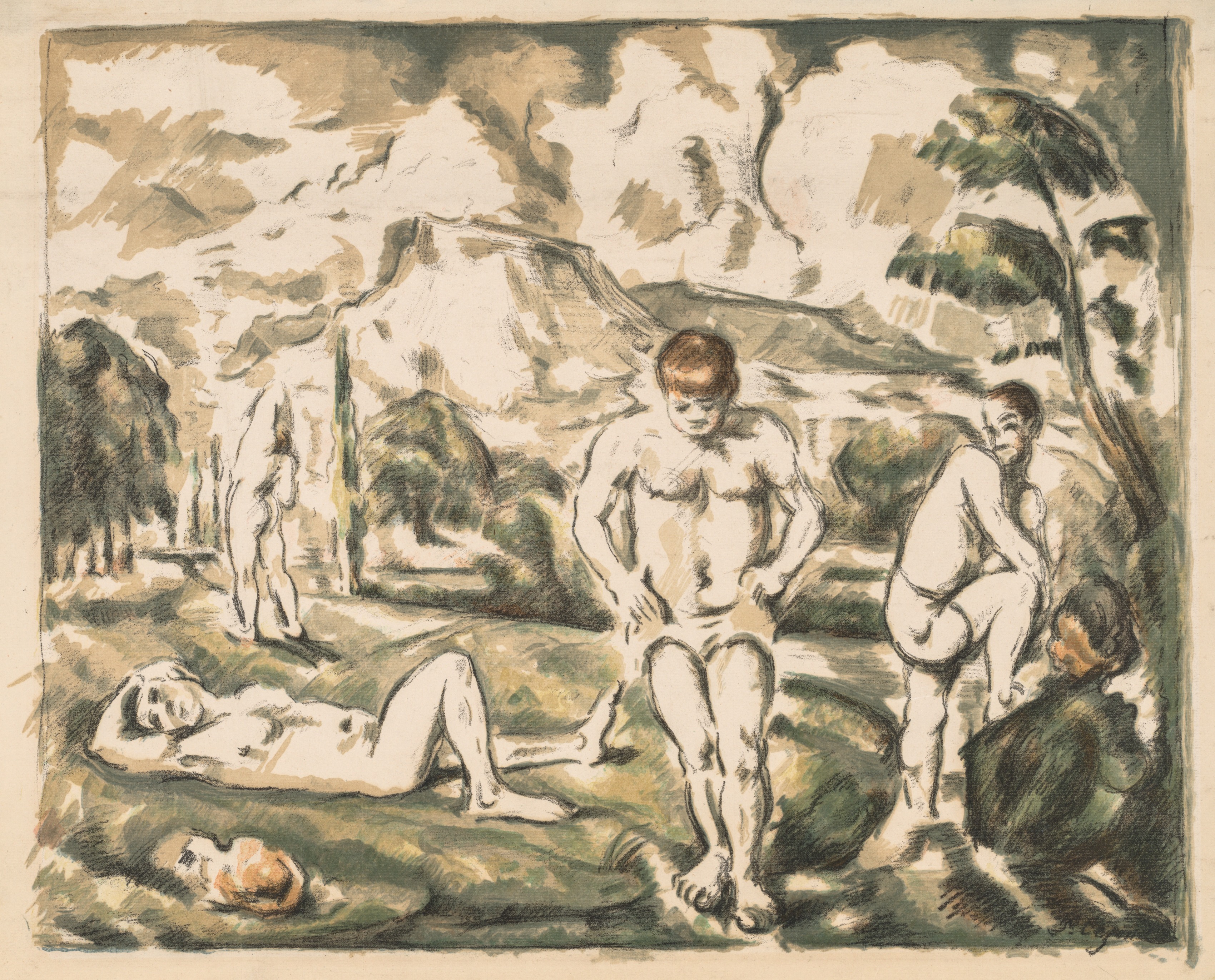 Paul Cezanne, The Bathers (Large Plate)