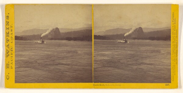 Carleton Watkins, Castle Rock, Columbia River.