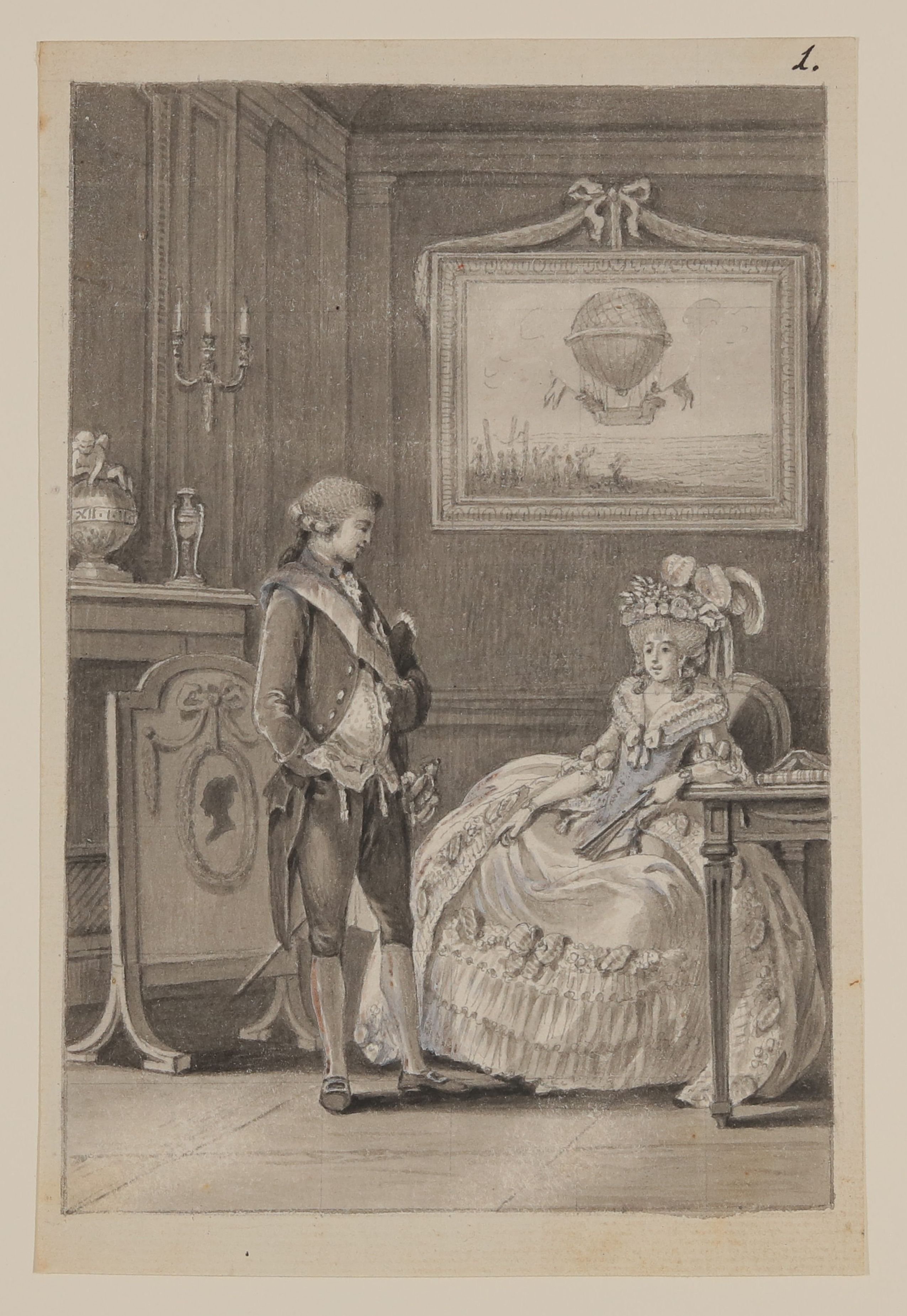 Georg Melchior Kraus, Herr und Dame im Rokokokostüm