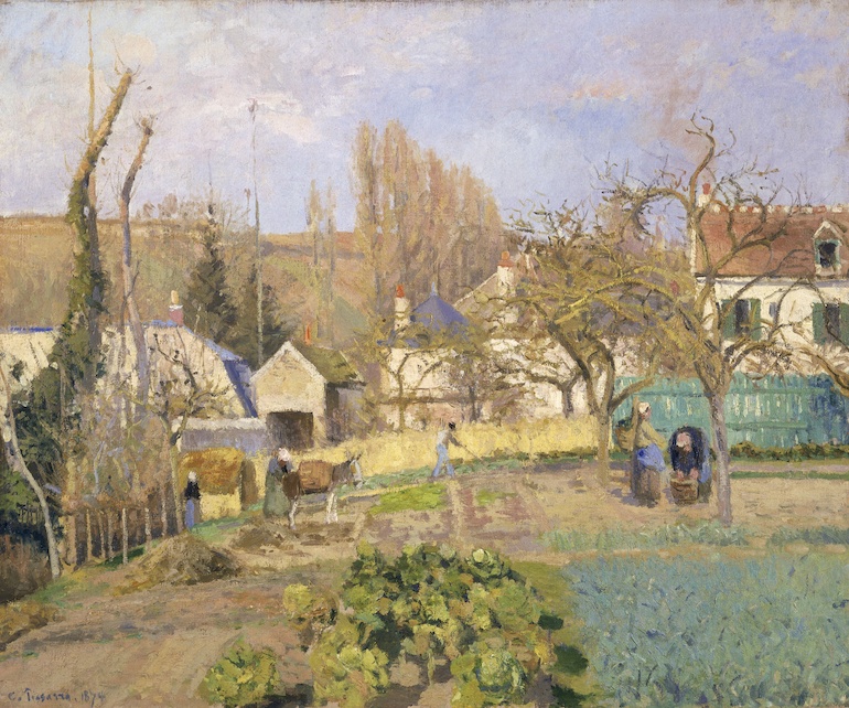 Camille Pissarro, Kitchen Gardens at L'Hermitage, Pontoise