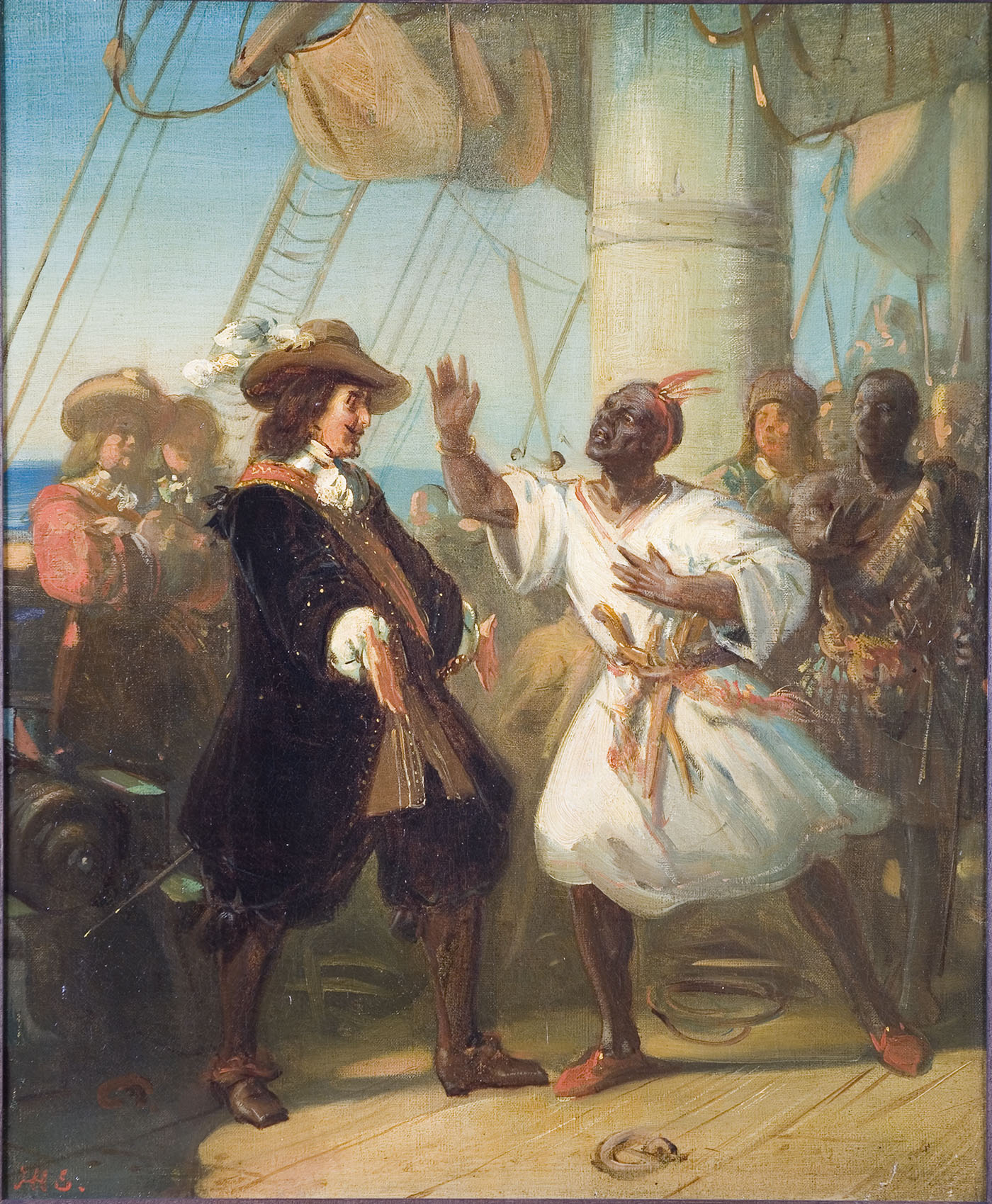 Johannes Hinderikus Egenberger, Anno 1664. Michiel de Ruyter meets his boyhood slave-friend Jan Kompany in Gorée (Dakar)