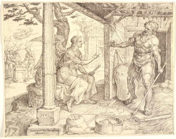 Maarten van Heemskerck, Englen viser sig for Gideon