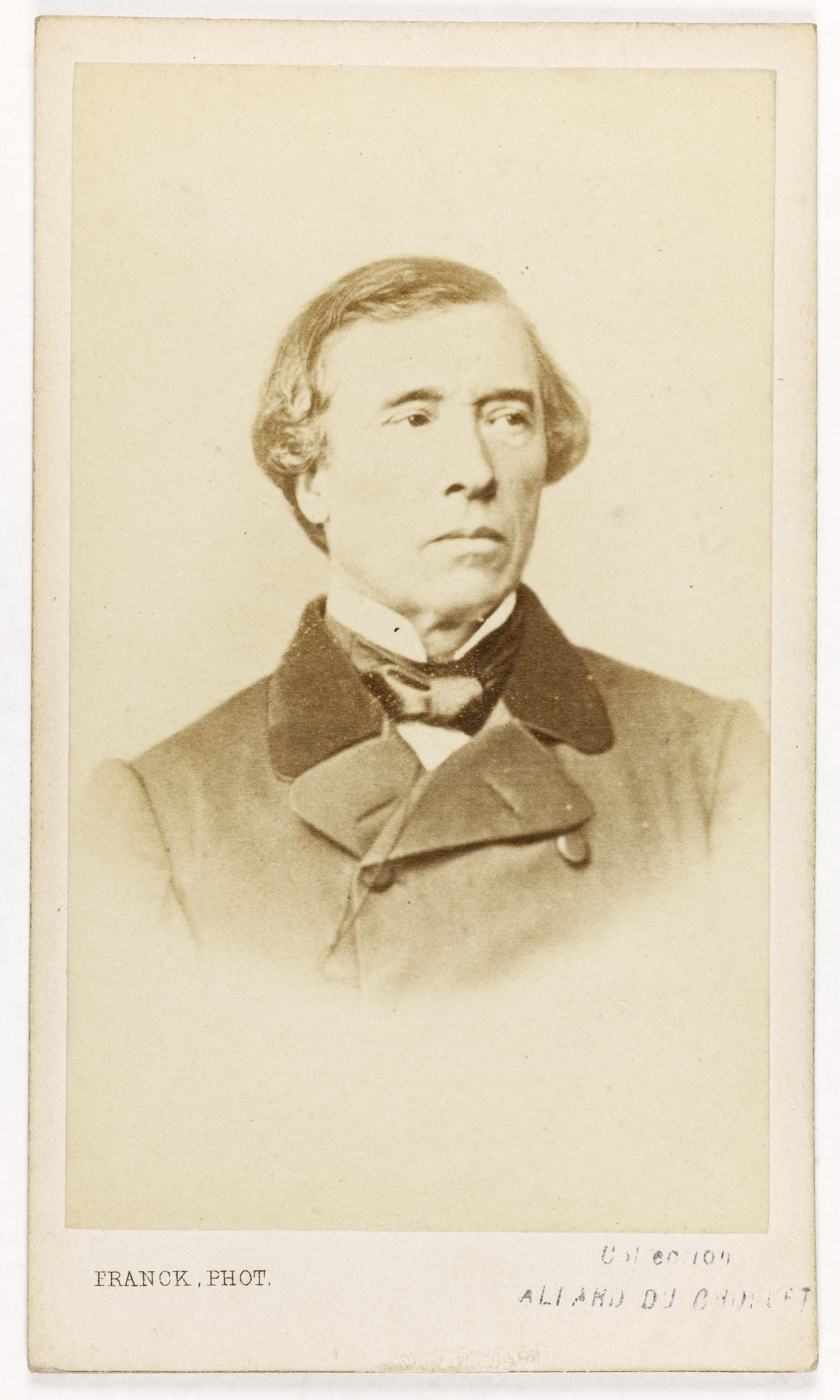 Franck, Portrait de Hippolyte Tisserant, (1809-1877 ou 1878), acteur