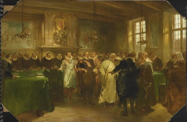 Charles Rochussen, Prince Maurits Receiving a Russian Delegation in 1614