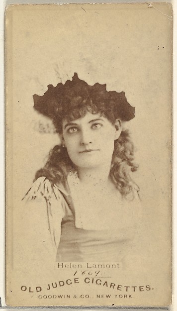 Goodwin & Company, Helen Lamont, from the Actors and Actresses series (N171) for Old Judge Cigarettes
