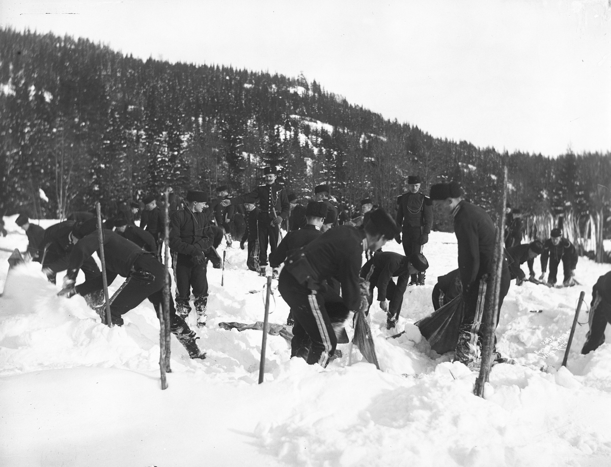 Anders Beer Wilse, Prot: Gardens Vintermanøver rydning av sne 22/2 1904