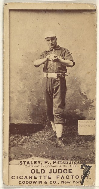 Goodwin & Company, Henry "Harry" Eli Staley, Pitcher, Pittsburgh, from the Old Judge series (N172) for Old Judge Cigarettes