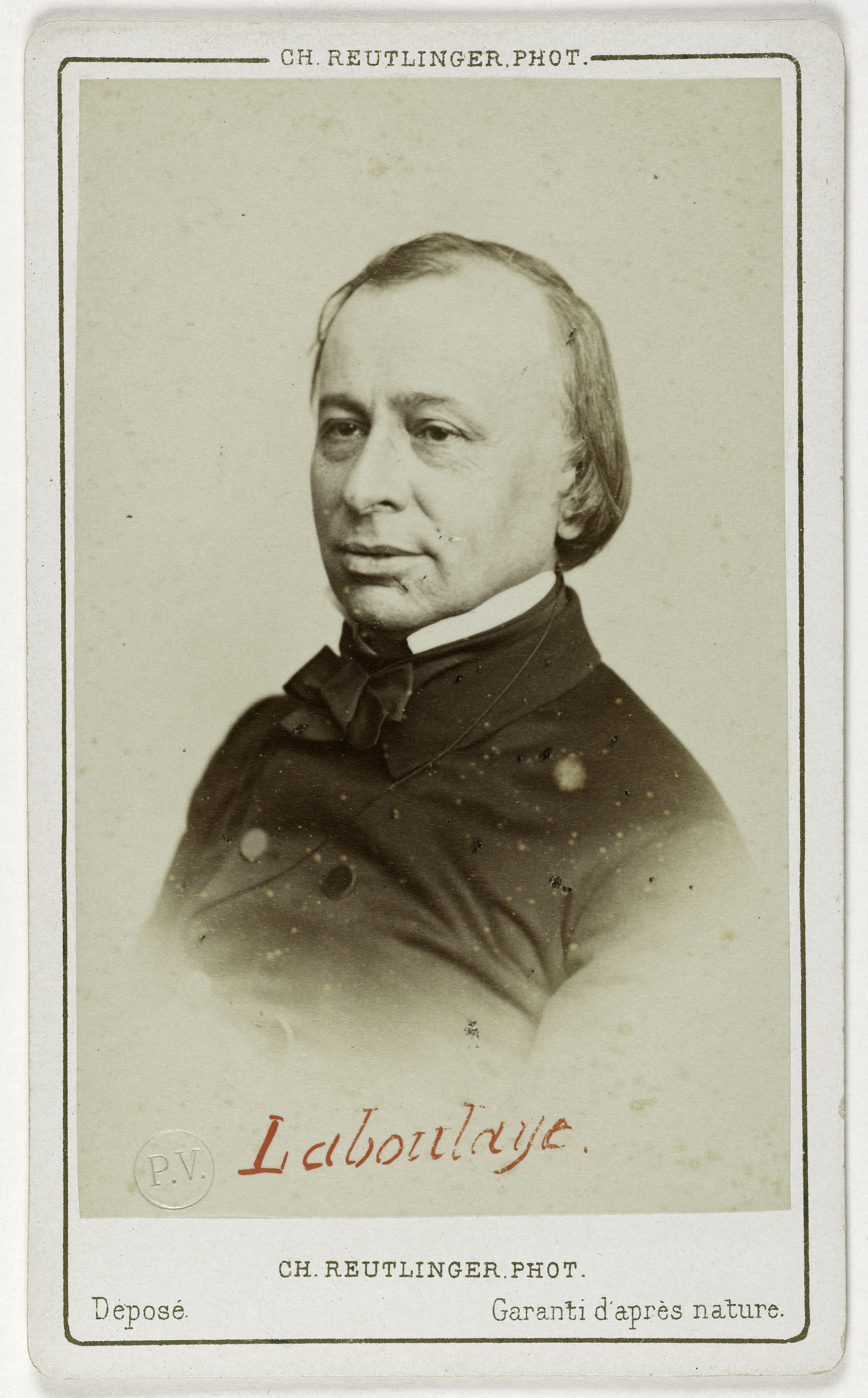 Charles Reutlinger, Portrait de Laboulaye Edouard, (Edouard René Lefebvre de), (1811-1883), (publiciste, jurisconsulte, homme politique)
