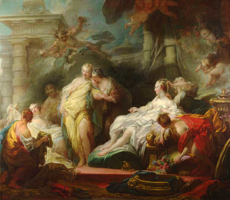 Jean-Honoré Fragonard, Psyche showing her Sisters her Gifts from Cupid