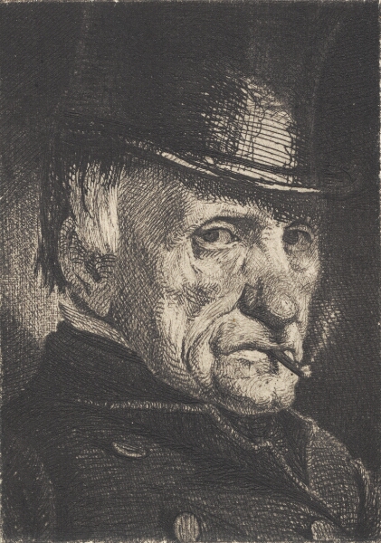Frans Schwartz, Mand med hat og cigar