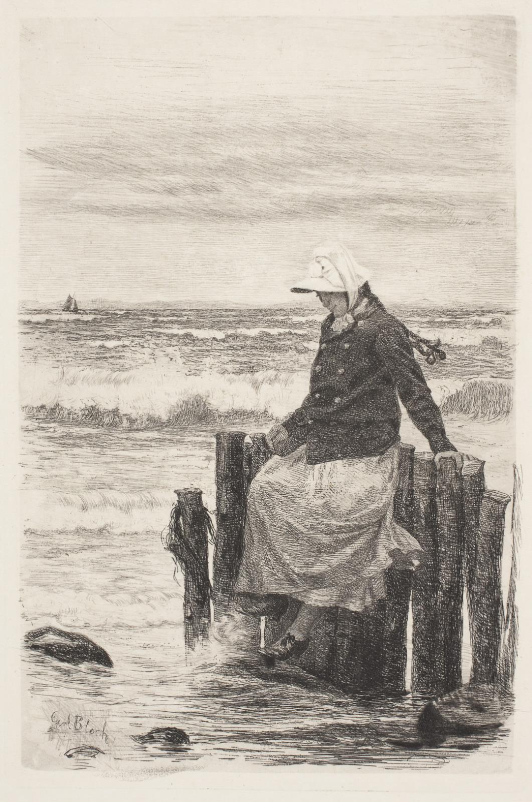 Carl Bloch, Pigen ved bolværket