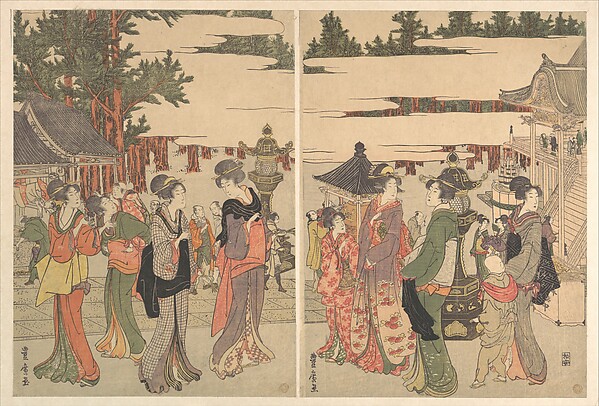 Utagawa Toyohiro, Horinouchi Myo-ho-ji Eho Mairi no Zu