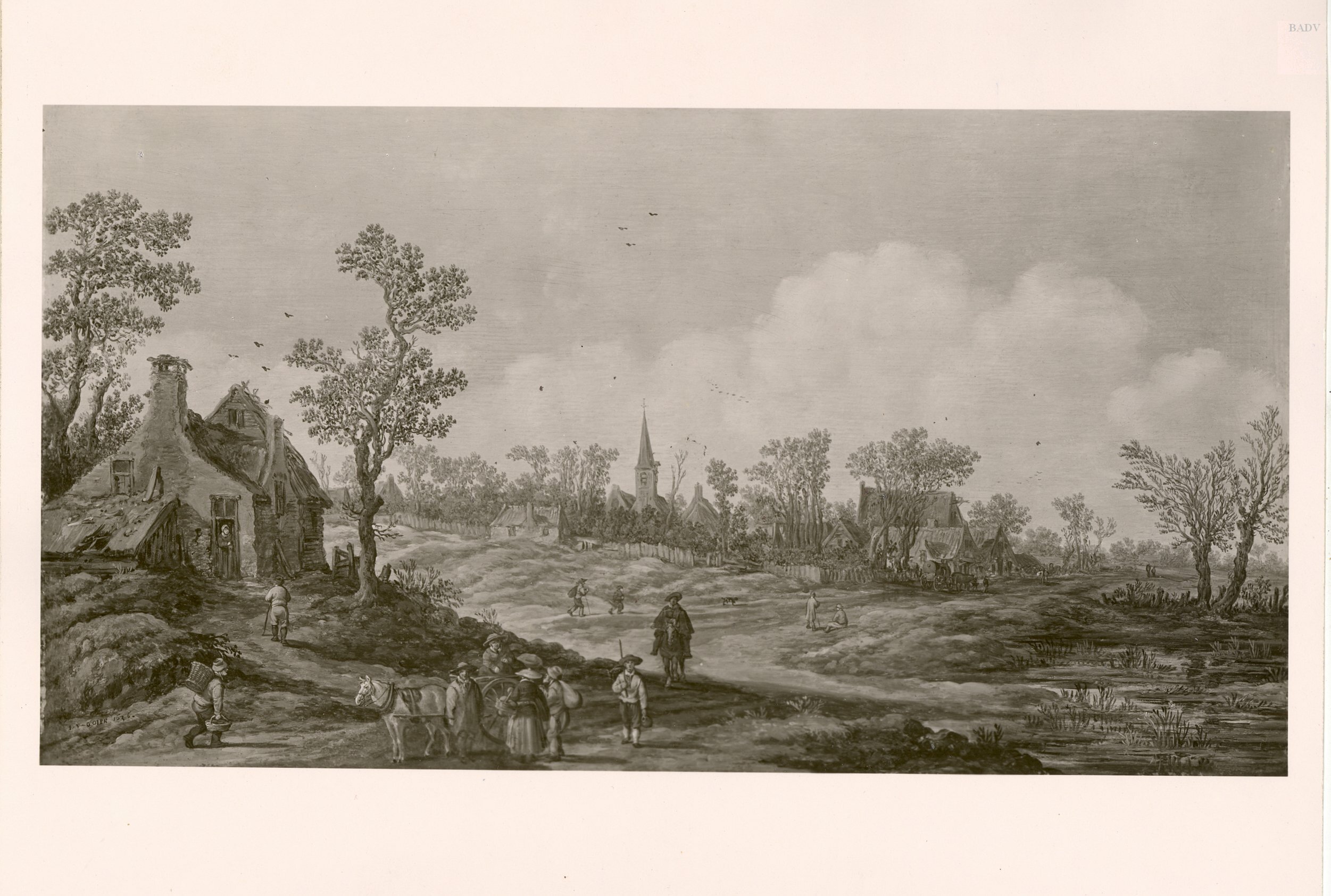 Pieter de Bloot, landscape with a cottage