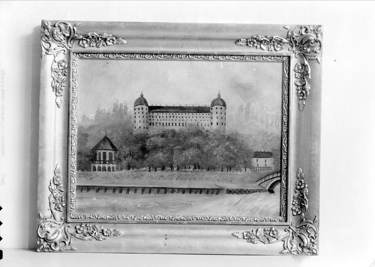 Gunnar Sundgren, Oil painting - restaurant Flustern and Uppsala Castle, Uppsala
