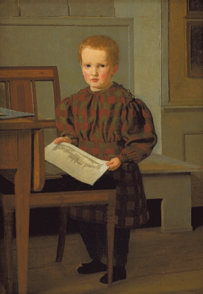 Christen Købke, Julius Eckersberg som dreng i Eckersbergs atelier på Charlottenborg
