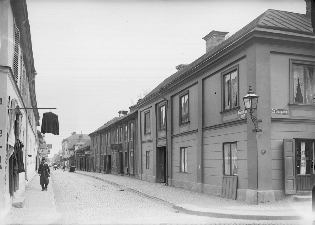 Alfred Dahlgren, Dragarbrunnsgatan från S:t Persgatan, Dragarbrunn, Uppsala 1901 - 1902