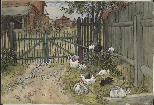 Carl Larsson, Grinden. Ur Ett Hem (26 akvareller)