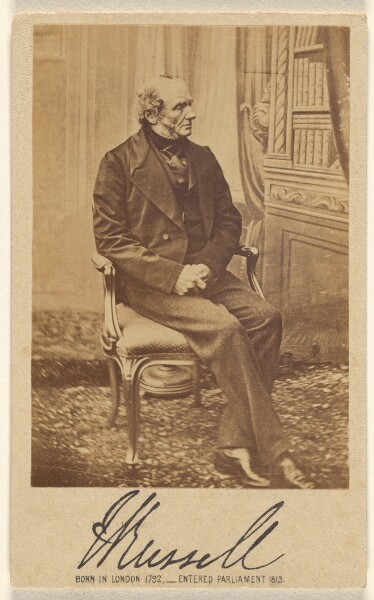 London Stereoscopic and Photographic Company, [Lord] [J]ohn Russell. Born in London, 1792, - Entered Parliament 1813.