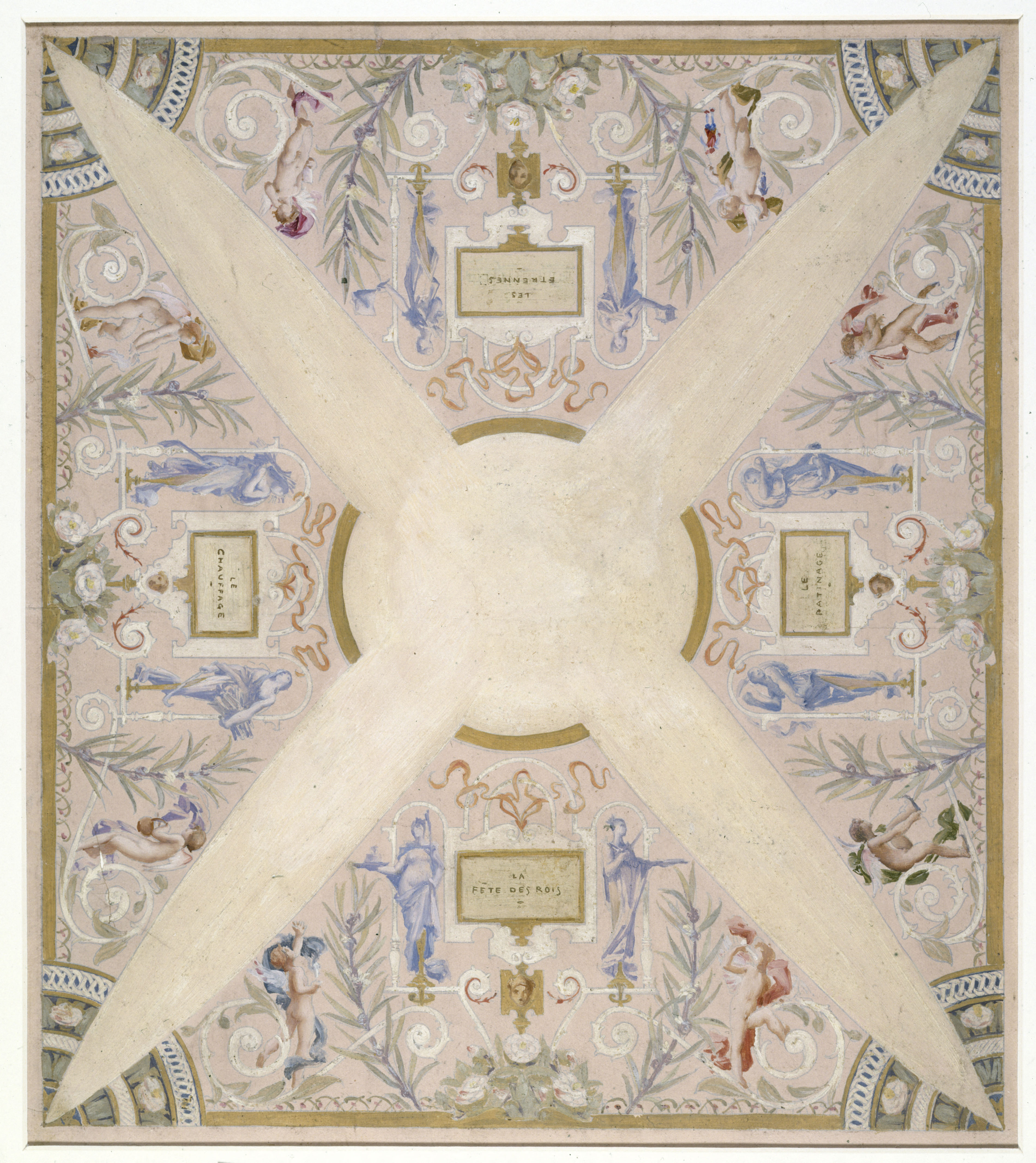 Luc-Olivier Merson, Esquisse pour l'escalier des fêtes de l'Hôtel de Ville de Paris : Janvier