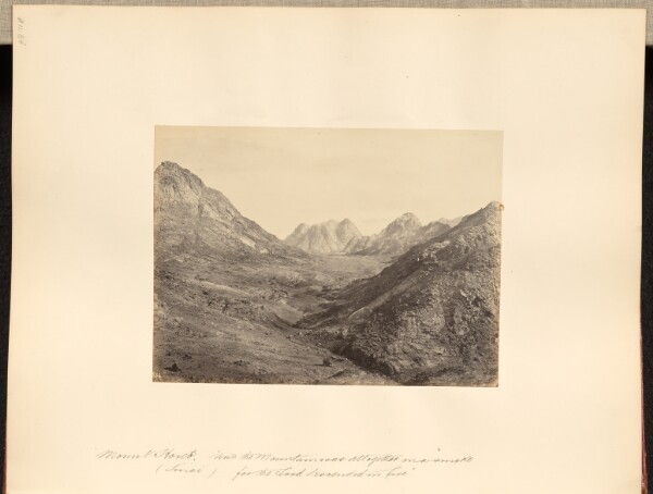 Francis Frith, Mount Horeb (Sinai), "and the mountain was altogether on a smoke, for the Lord descended in fire".