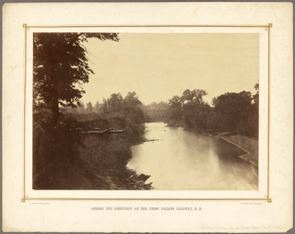 Alexander Gardner, [Railroad Bridge Across Grasshopper Creek, Kansas]