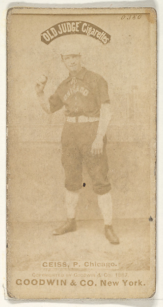 Goodwin & Company, Ceiss, Pitcher, Chicago, from the Old Judge series (N172) for Old Judge Cigarettes