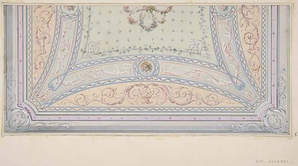 Jules-Edmond-Charles Lachaise, Ceiling design for a house on the rue Velezai