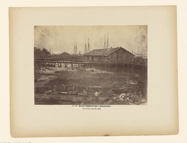 A. J. Russell, No. 156. Quartermaster's Buildings, City Point, July 28, 1864.