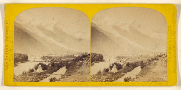 William England, Mont Blanc et le Village de Chamounix. Savoie.