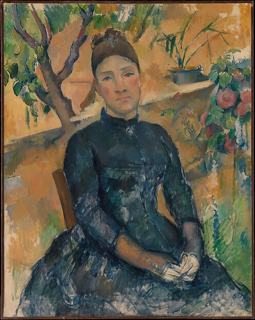 Paul Cézanne, Madame Cézanne (Hortense Fiquet, 1850–1922) in the Conservatory